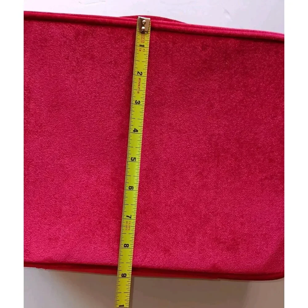 Estee Lauder Cosmetic Case Bag with Handle Limited Edition Red Velour 2023